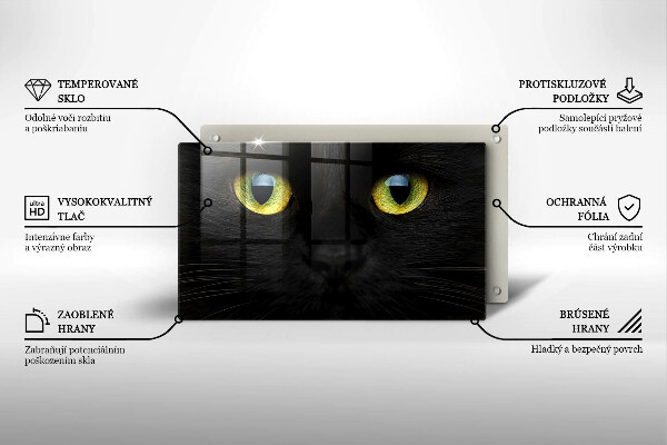 Szklana deska do krojenia Zwierzę kocie oczy