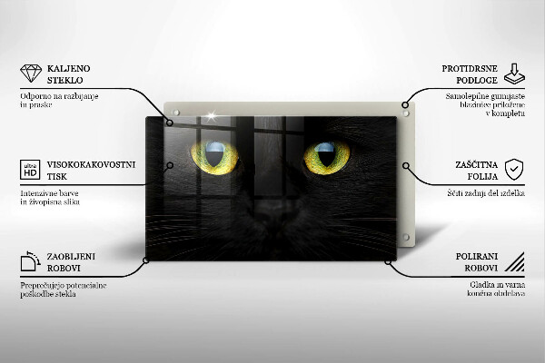 Szklana deska do krojenia Zwierzę kocie oczy