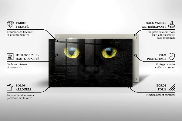 Szklana deska do krojenia Zwierzę kocie oczy