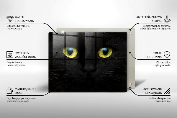 Szklana deska do krojenia Zwierzę kocie oczy