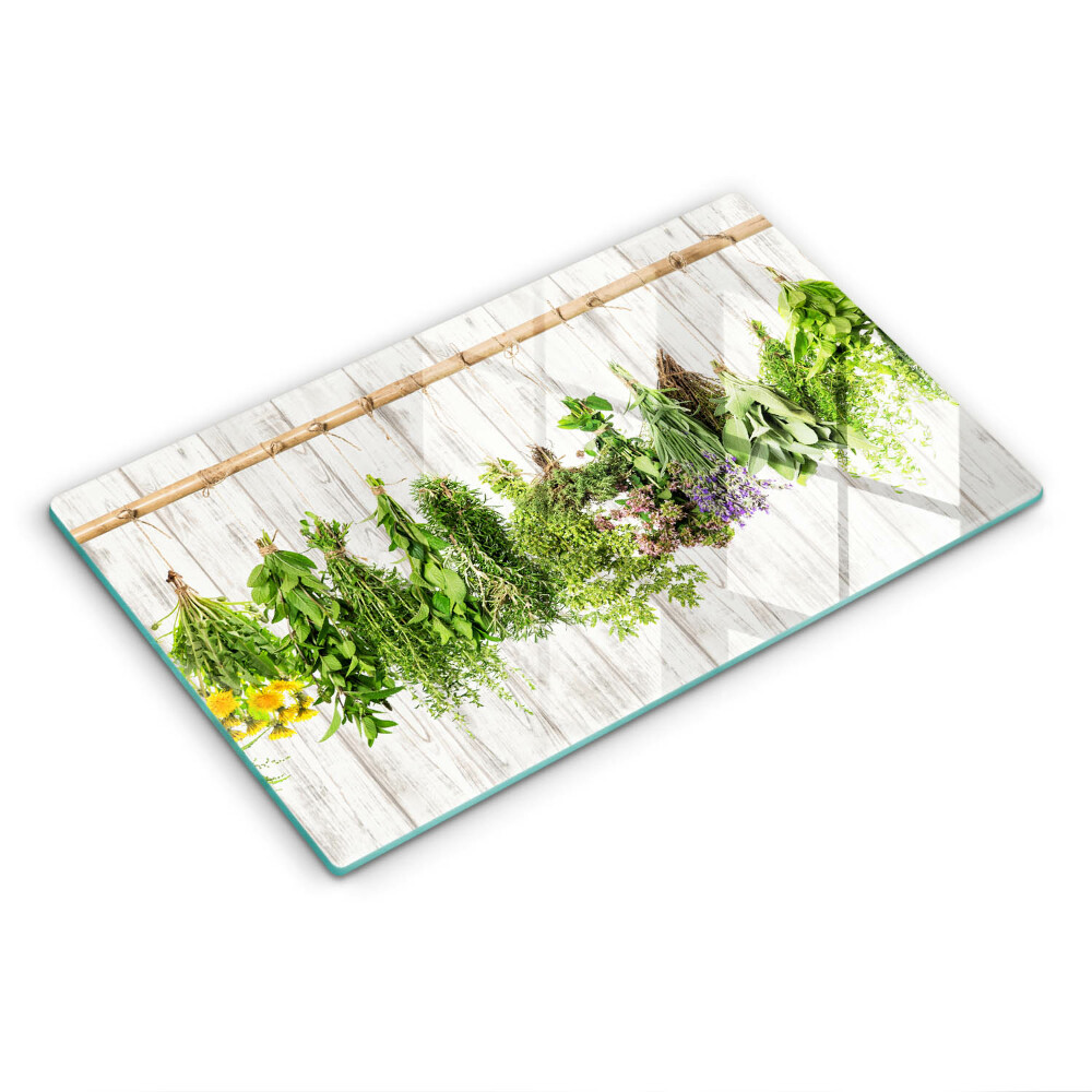Szklana deska do krojenia Suszone zioła i rośliny