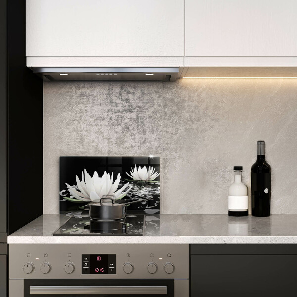 Szklana deska do krojenia Białe lilie na wodzie