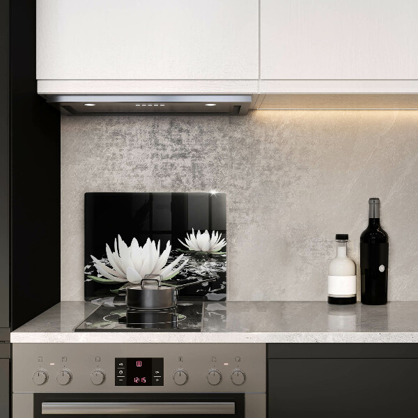 Szklana deska do krojenia Białe lilie na wodzie