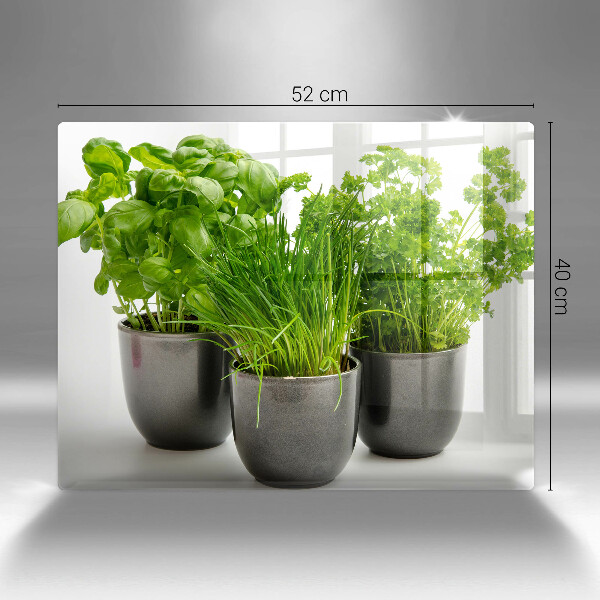 Szklana deska do krojenia Doniczki z ziołami