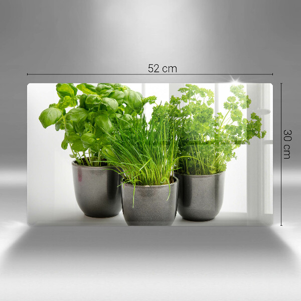 Szklana deska do krojenia Doniczki z ziołami