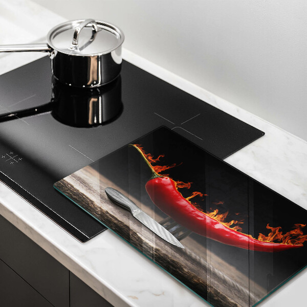 Szklana deska do krojenia Gorąca papryczka chili