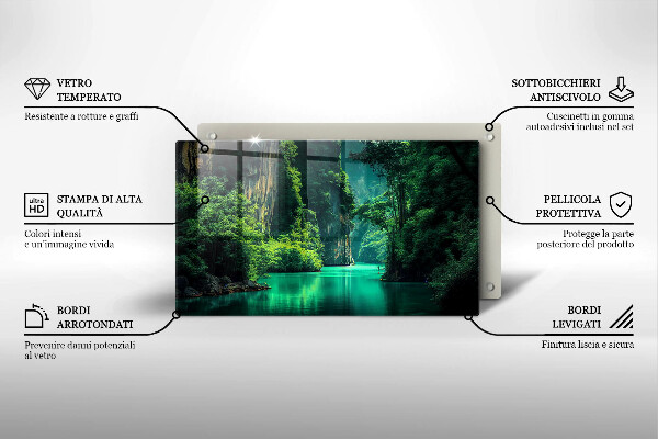 Szklana deska do krojenia Pejzaż laguna