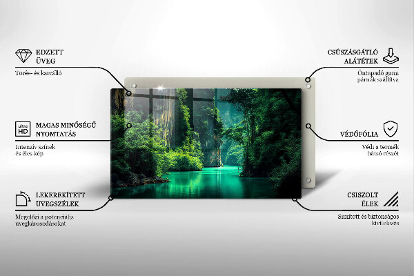 Szklana deska do krojenia Pejzaż laguna