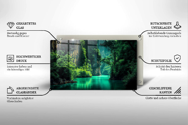 Szklana deska do krojenia Pejzaż laguna