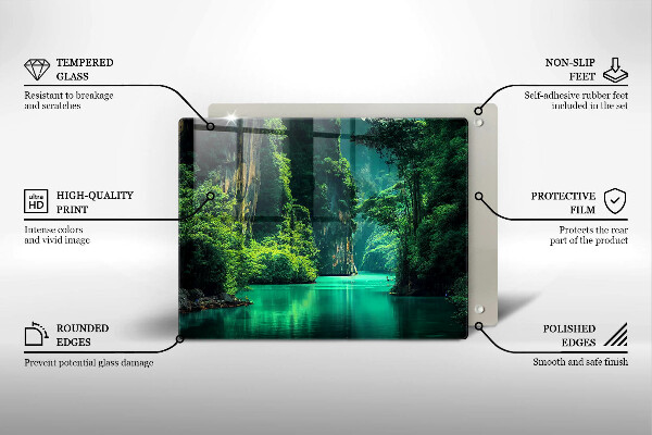 Szklana deska do krojenia Pejzaż laguna