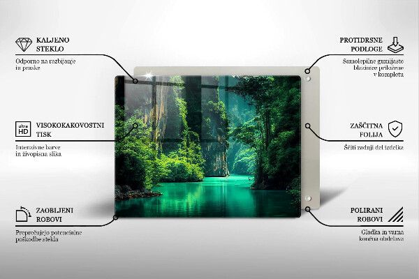 Szklana deska do krojenia Pejzaż laguna