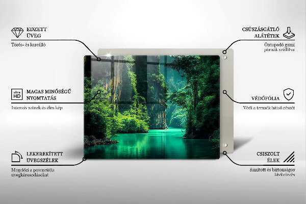 Szklana deska do krojenia Pejzaż laguna