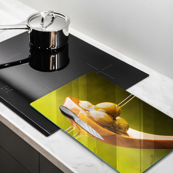 Szklana deska do krojenia Oliwa i oliwki