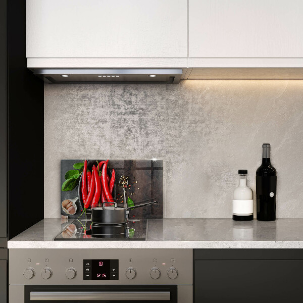 Szklana deska do krojenia Czerwone papryczki chili