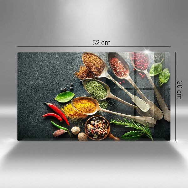 Szklana deska do krojenia Kuchenne łyżki przyprawy