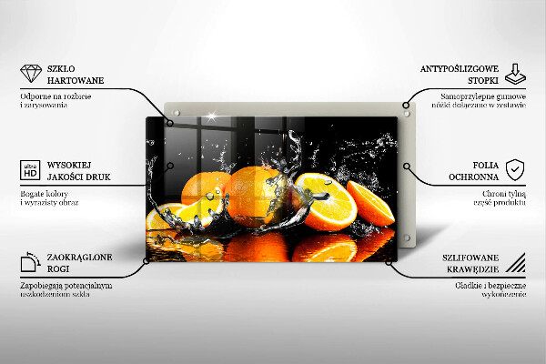 Szklana deska do krojenia Soczyste owoce pomarańcze