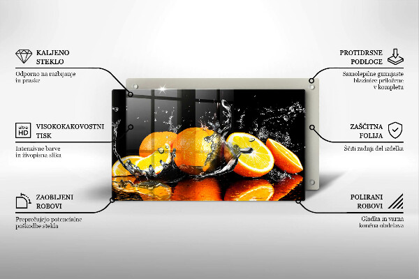 Szklana deska do krojenia Soczyste owoce pomarańcze