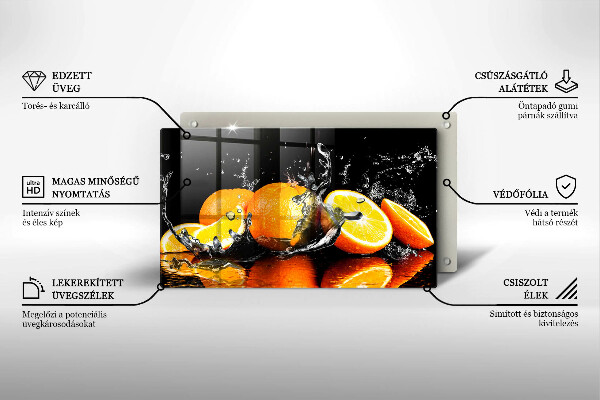 Szklana deska do krojenia Soczyste owoce pomarańcze
