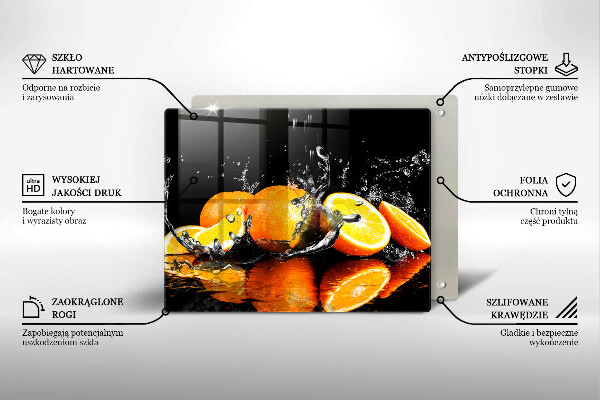 Szklana deska do krojenia Soczyste owoce pomarańcze