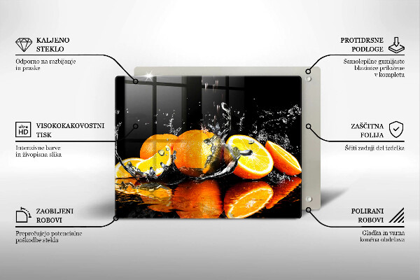 Szklana deska do krojenia Soczyste owoce pomarańcze