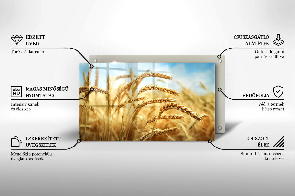 Szklana deska do krojenia Kłosy zbóż na polu