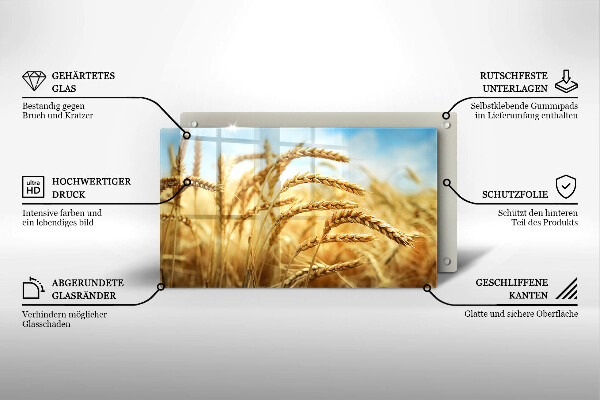 Szklana deska do krojenia Kłosy zbóż na polu