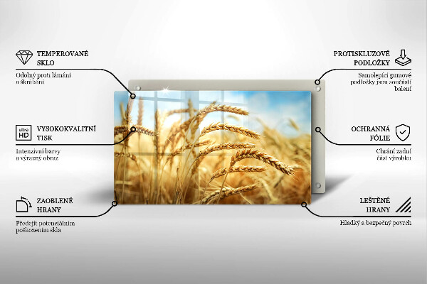 Szklana deska do krojenia Kłosy zbóż na polu
