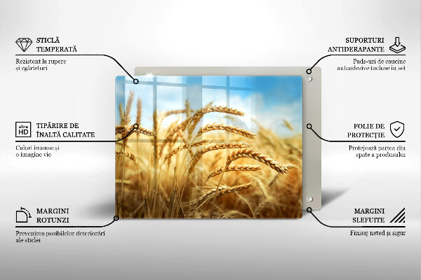 Szklana deska do krojenia Kłosy zbóż na polu