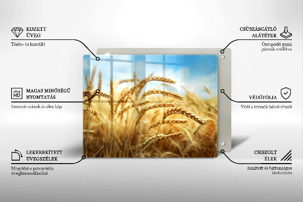 Szklana deska do krojenia Kłosy zbóż na polu