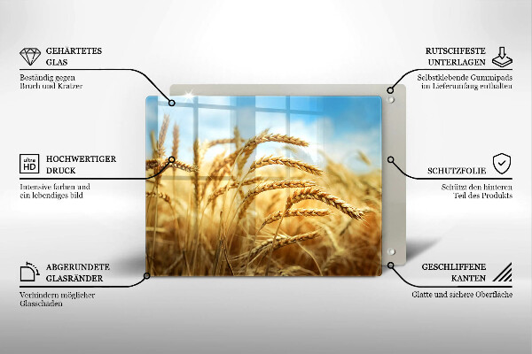 Szklana deska do krojenia Kłosy zbóż na polu