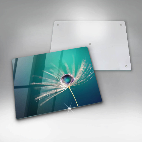 Szklana deska do krojenia Rosa na dmuchawcu