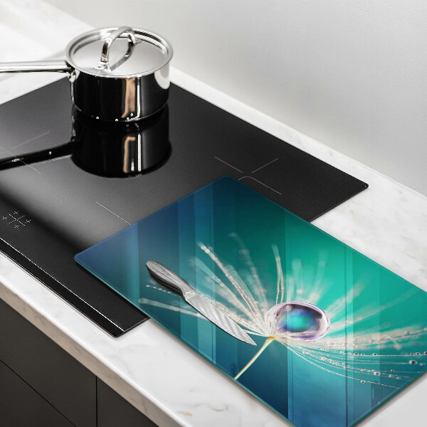 Szklana deska do krojenia Rosa na dmuchawcu