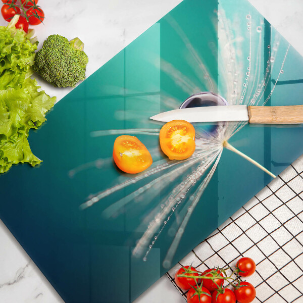 Szklana deska do krojenia Rosa na dmuchawcu