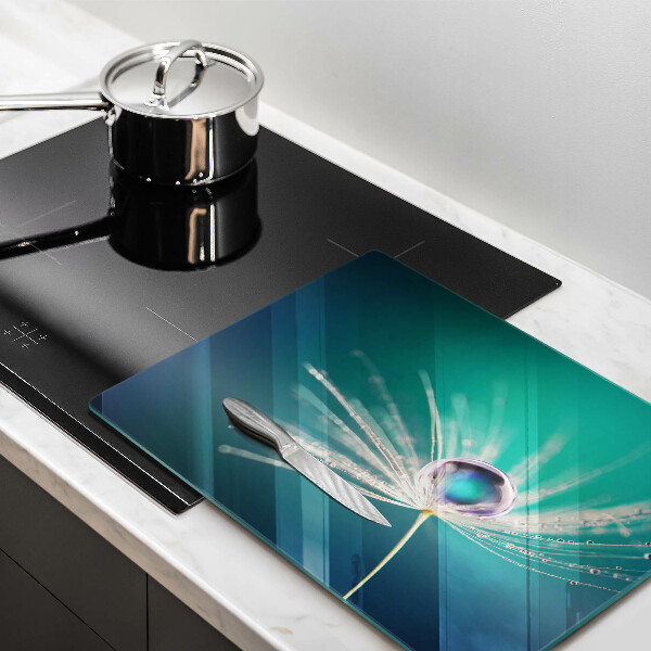 Szklana deska do krojenia Rosa na dmuchawcu