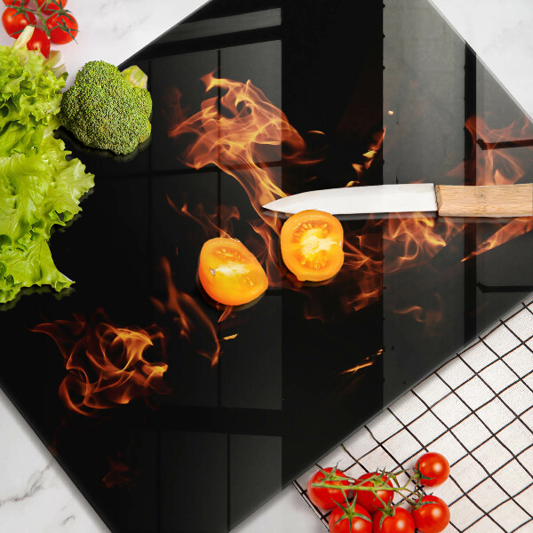 Szklana deska do krojenia Ogień żywy płomień