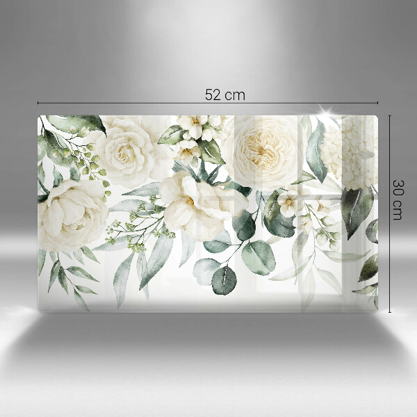 Szklana deska do krojenia Akwarelowe kwiaty