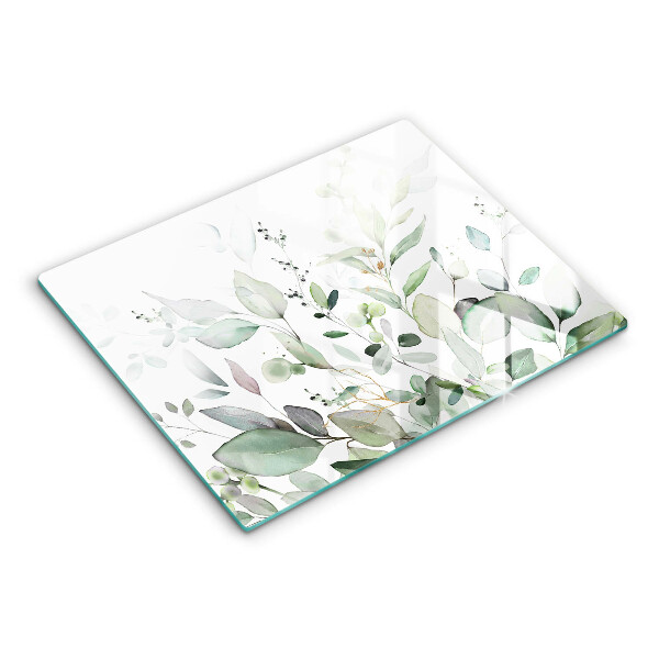 Szklana deska do krojenia Akwarelowe rośliny