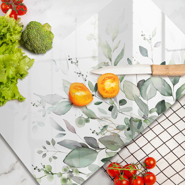 Szklana deska do krojenia Akwarelowe rośliny