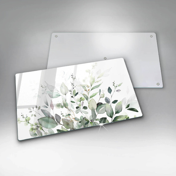 Szklana deska do krojenia Akwarelowe rośliny