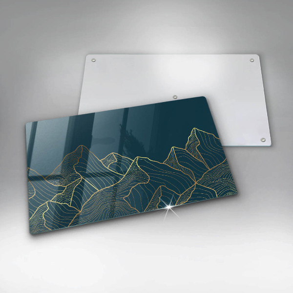 Szklana deska do krojenia Abstrakcyjne góry