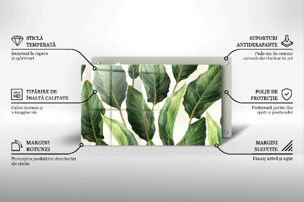 Szklana deska do krojenia Liście bananowca