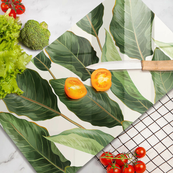 Szklana deska do krojenia Liście bananowca