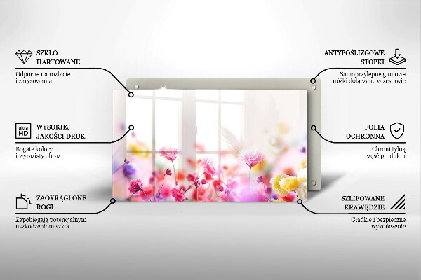 Szklana deska do krojenia Łąka kwiatów