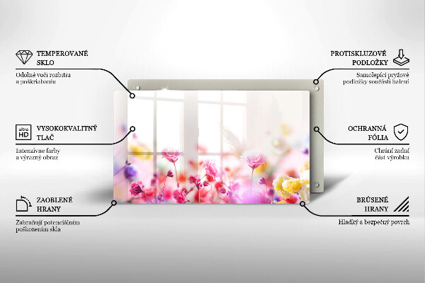 Szklana deska do krojenia Łąka kwiatów