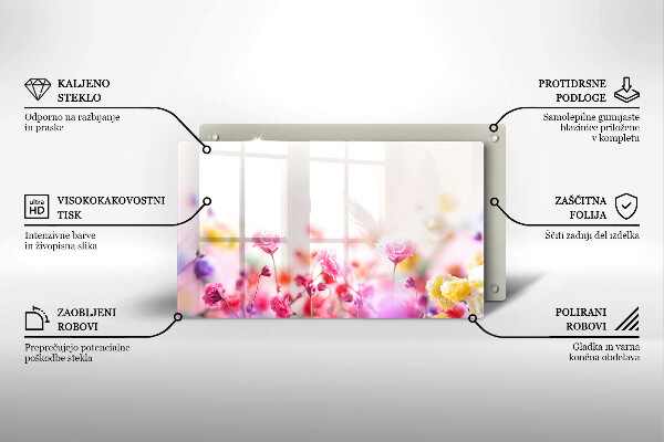 Szklana deska do krojenia Łąka kwiatów