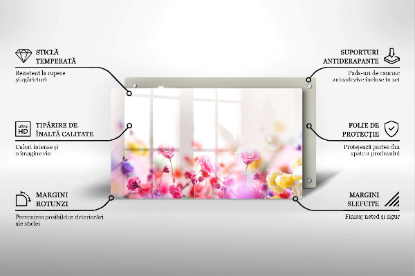 Szklana deska do krojenia Łąka kwiatów