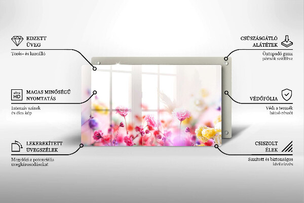 Szklana deska do krojenia Łąka kwiatów