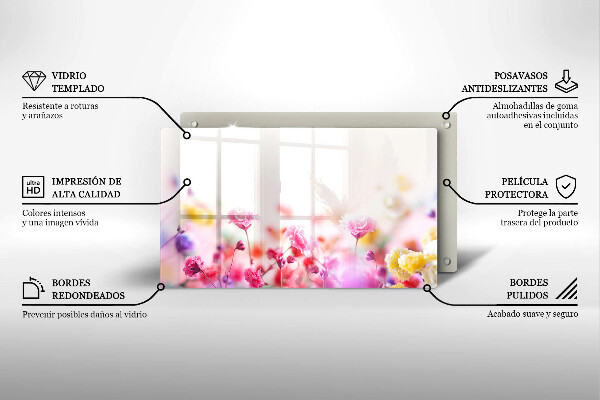 Szklana deska do krojenia Łąka kwiatów