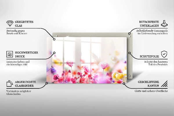 Szklana deska do krojenia Łąka kwiatów