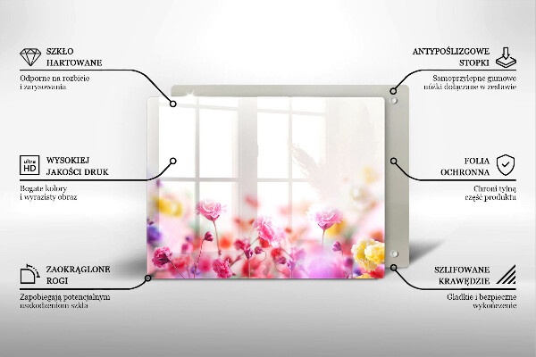 Szklana deska do krojenia Łąka kwiatów